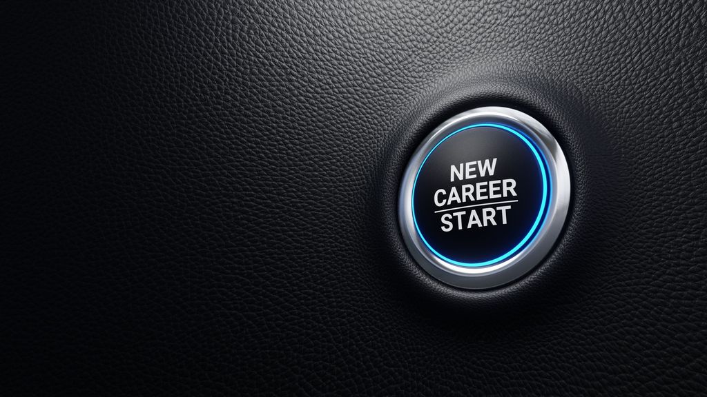 A picture of a "New Career Start" Button